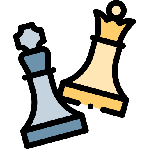 Icon featuring a chess piece overtaking another, illustrating the competitive advantage businesses gain by implementing Senteon's cybersecurity solutions.