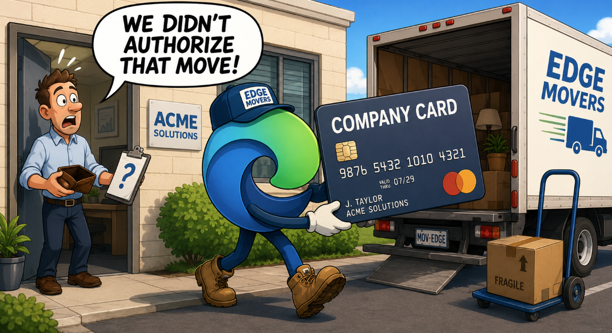 Why is Edge transferring my credit card?