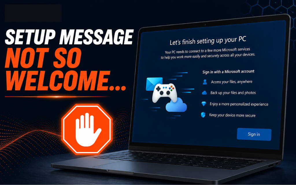 Setup Message Not So Welcome...