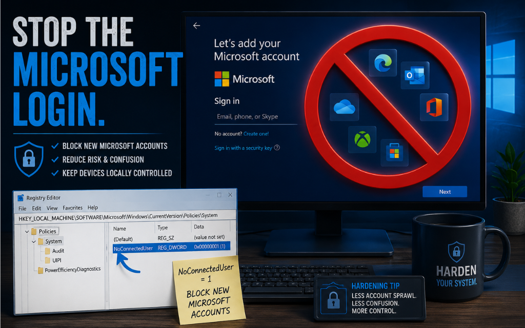 Stop the Microsoft login